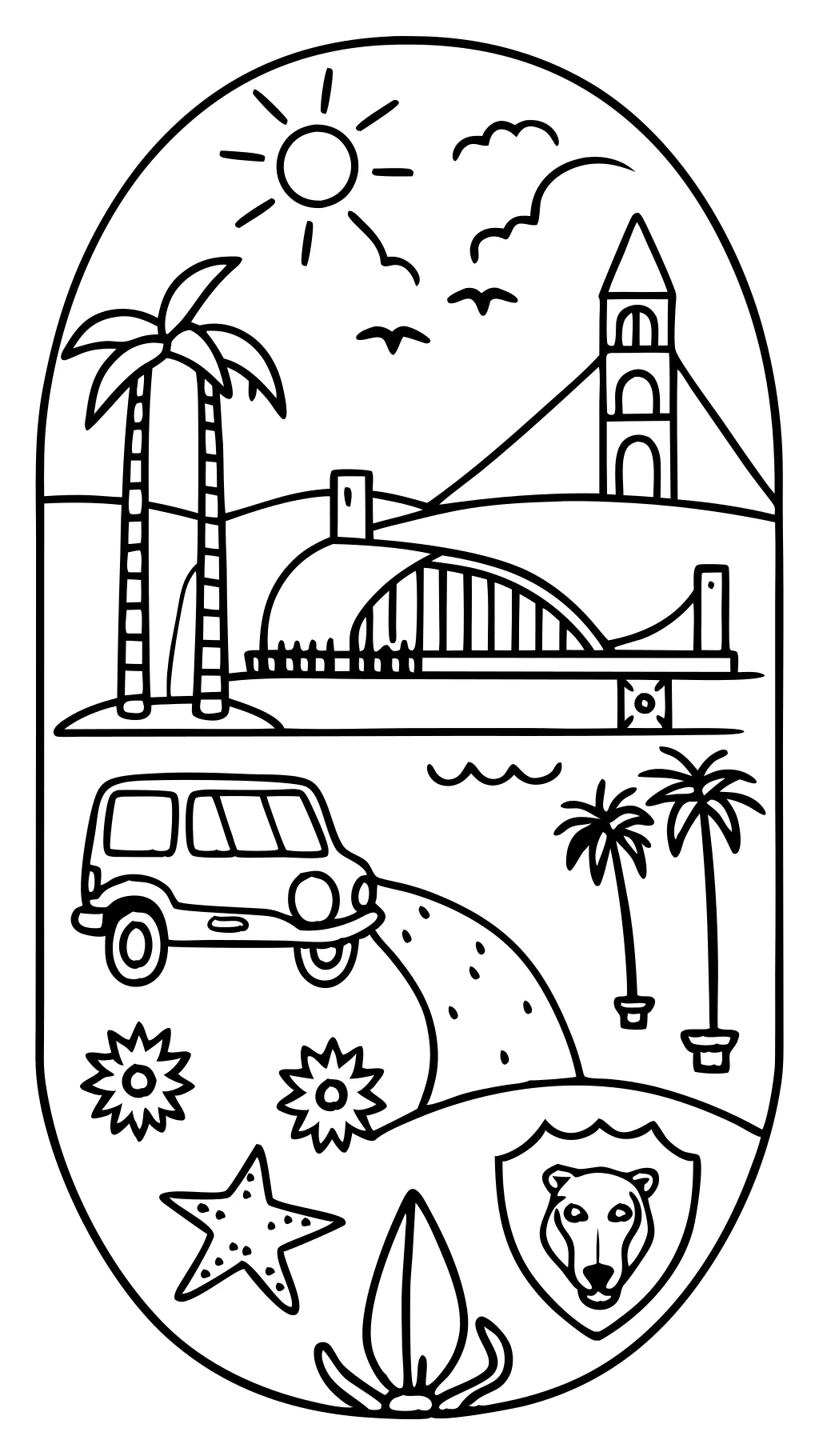 coloriage de Californie